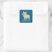 Frenchie Mama Quadratischer Aufkleber (Tasche)