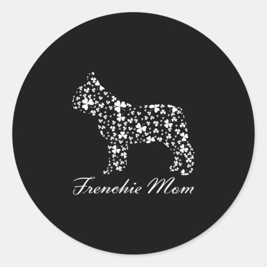 Frenchie Mama Shirt Happy St Patrick's Day 2022 Runder Aufkleber (Vorderseite)