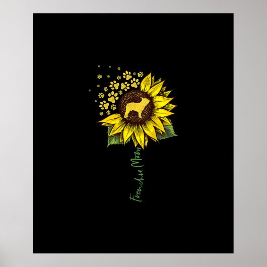 Frenchie Mama Sunflower Französisch Bulldog Lover  Poster (Vorne)