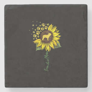Frenchie Mama Sunflower Französisch Bulldog Lover  Steinuntersetzer