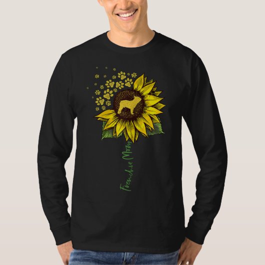 Frenchie Mama Sunflower Französisch Bulldog Lover T-Shirt (Vorderseite)