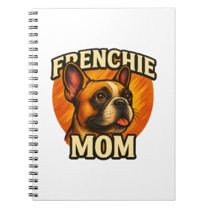 Frenchie-Mama Süßes Französisches Bulldoggen-Portr Notizblock