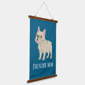 Frenchie-Mama Wandteppich Mit Holzrahmen (Gewinkelt)
