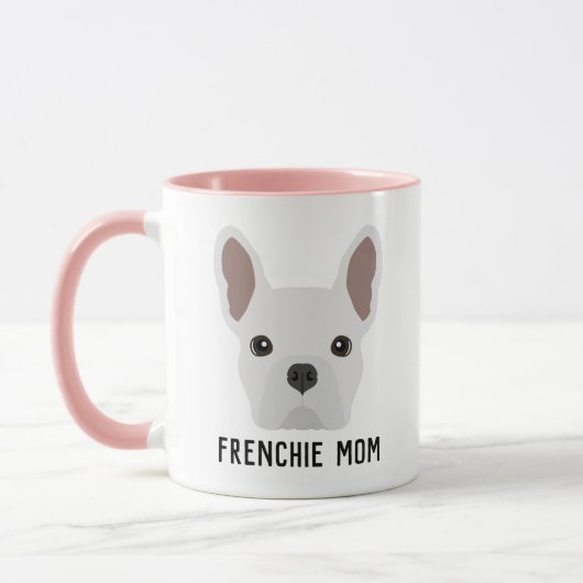 Frenchie Mama White French Bulldog Tasse (Links)