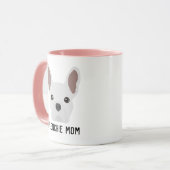 Frenchie Mama White French Bulldog Tasse (Vorderseite Links)