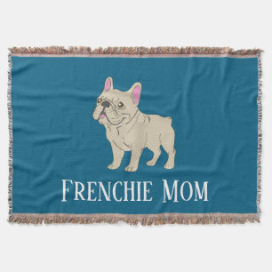 Frenchie-Mama-Wurfkissen Decke