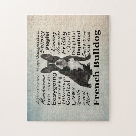 Frenchie Merkmal-Puzzle Puzzle (Vertikal)
