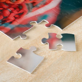 Frenchie mit Santa-Hut Weihnachtsbaum Puzzle (Seite)