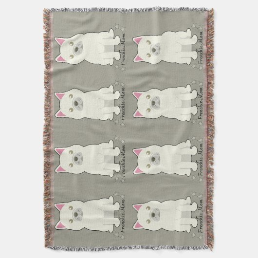 Frenchie mom decke (Vorderseite Vertikal)