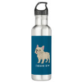 Frenchie Mom Edelstahlflasche (Vorderseite)