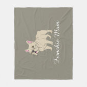 Frenchie Mom Fleecedecke (Vorderseite)