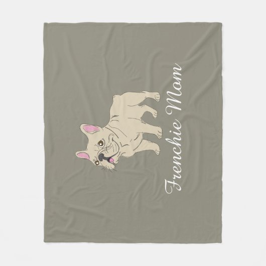 Frenchie Mom Fleecedecke (Vorderseite)