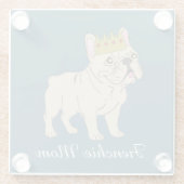 Frenchie Mom Glasuntersetzer (Rückseite)