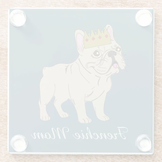 Frenchie Mom Glasuntersetzer (Rückseite)