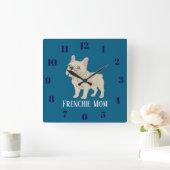 Frenchie Mom Quadratische Wanduhr (Zuhause)