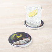 Frenchie Mond-Untersetzer Sandstein Untersetzer (Seite)