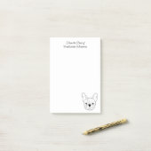 Frenchie Monogram From the Desk French Bulldog  Post-it Klebezettel (Auf Schreibtisch)