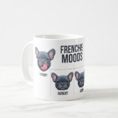 Frenchie Moods Funny French Bulldog Design Kaffeetasse (Vorderseite Links)