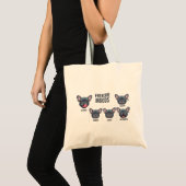 Frenchie Moods Funny French Bulldog Design Tragetasche (Vorderseite (Produkt))