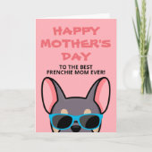 Frenchie Mother's Day Lilac Tan French Bulldog Karte (Vorderseite)
