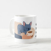 Frenchie Napping Kaffee Kalt Lustiger Französische Kaffeetasse (Vorderseite Links)