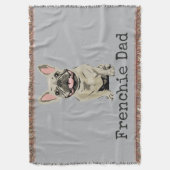 Frenchie Papa Decke (Vorderseite Vertikal)
