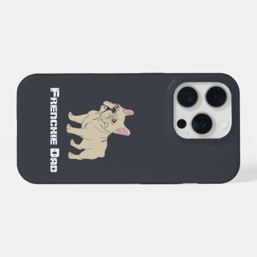 Frenchie Papa iPhone Hülle (Rückseite (Horizontal))