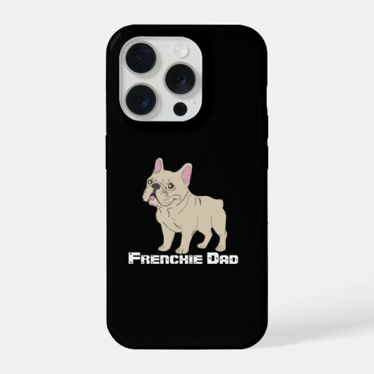 Frenchie Papa iPhone Hülle (Rückseite)