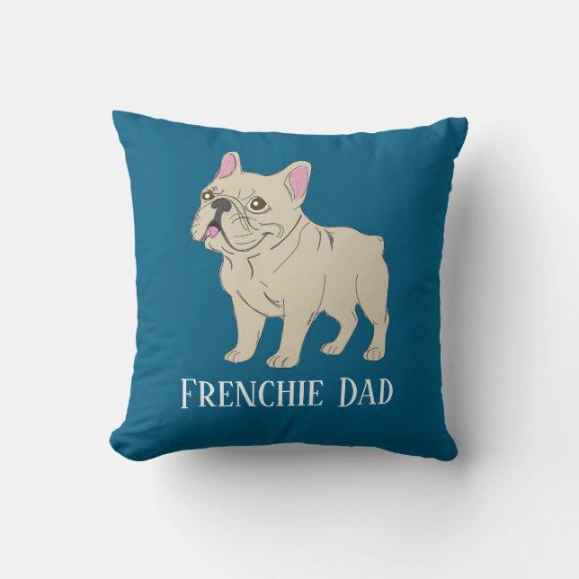 Frenchie Papa Kissen (Vorderseite)