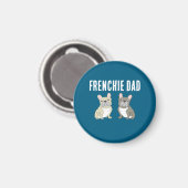 Frenchie Papa Magnet (Vorderseite/Rückseite)