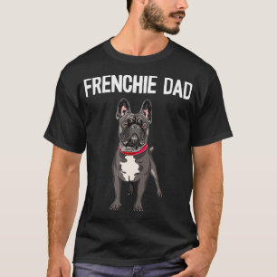 Frenchie Papa schwarzer französischer Bulldoggen-V T-Shirt