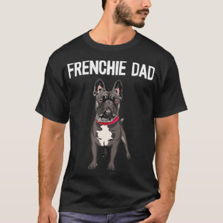 Frenchie Papa schwarzer französischer Bulldoggen-V T-Shirt