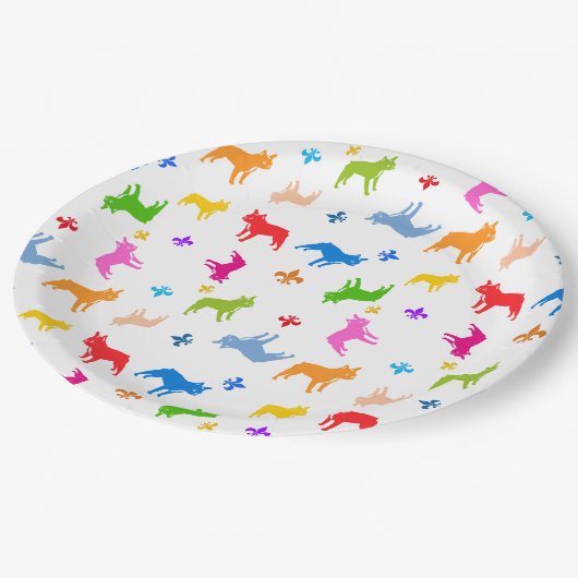 Frenchie Paper Tellers Pappteller (Schrägansicht)