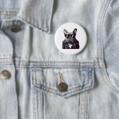 Frenchie Party Man Button (Beispiel)
