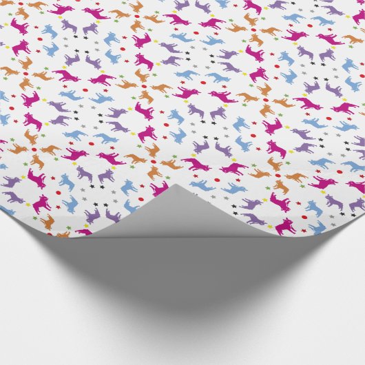 Frenchie Pattern Geschenkpapier (Ecke)