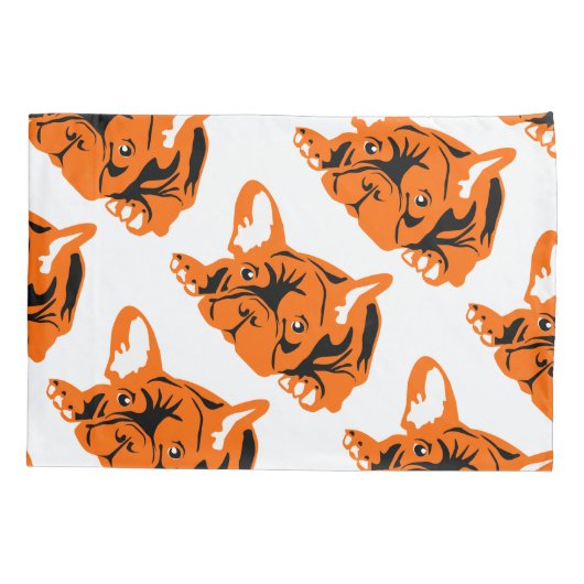 Frenchie Pattern Kissenbezug (Rückseite)