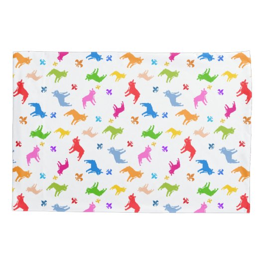 Frenchie Pattern Kissenbezug (Rückseite)