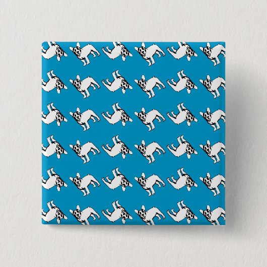 Frenchie Pattern rein Button (Vorderseite)