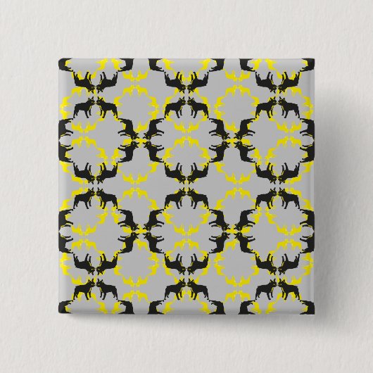 Frenchie Pattern rein Button (Vorderseite)