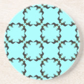 Frenchie Pattern rein Sandstein Untersetzer (Vorne)