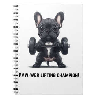 Frenchie Paw-wer Lifter Notebook Notizblock