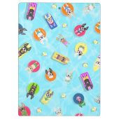 Frenchie Pool Party Clip Board Klemmbrett (Rückseite)