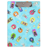 Frenchie Pool Party Clip Board Klemmbrett (Vorderseite)