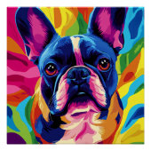 Frenchie Pop Art Poster (Vorderseite)