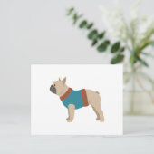Frenchie Postkarte (Stehend Vorderseite)