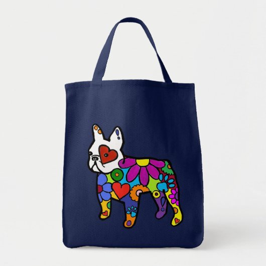 Frenchie Power-Lebensmittelgeschäft Tragetasche (Vorne)