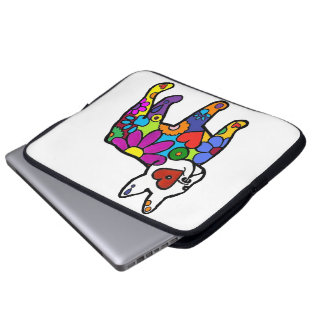 Frenchie Power-Weißhintergrund Laptopschutzhülle