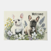 Frenchie Puppies Fußmatte (Vorderseite)