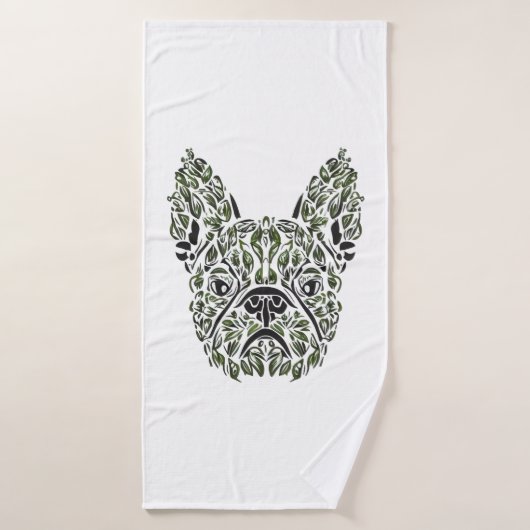 Frenchie Puppy Art Badehandtuch (Badehandtuch)