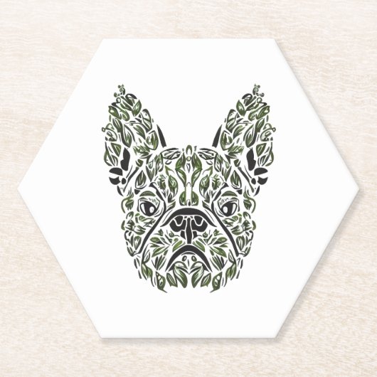 Frenchie Puppy Art Untersetzer (Vorderseite)